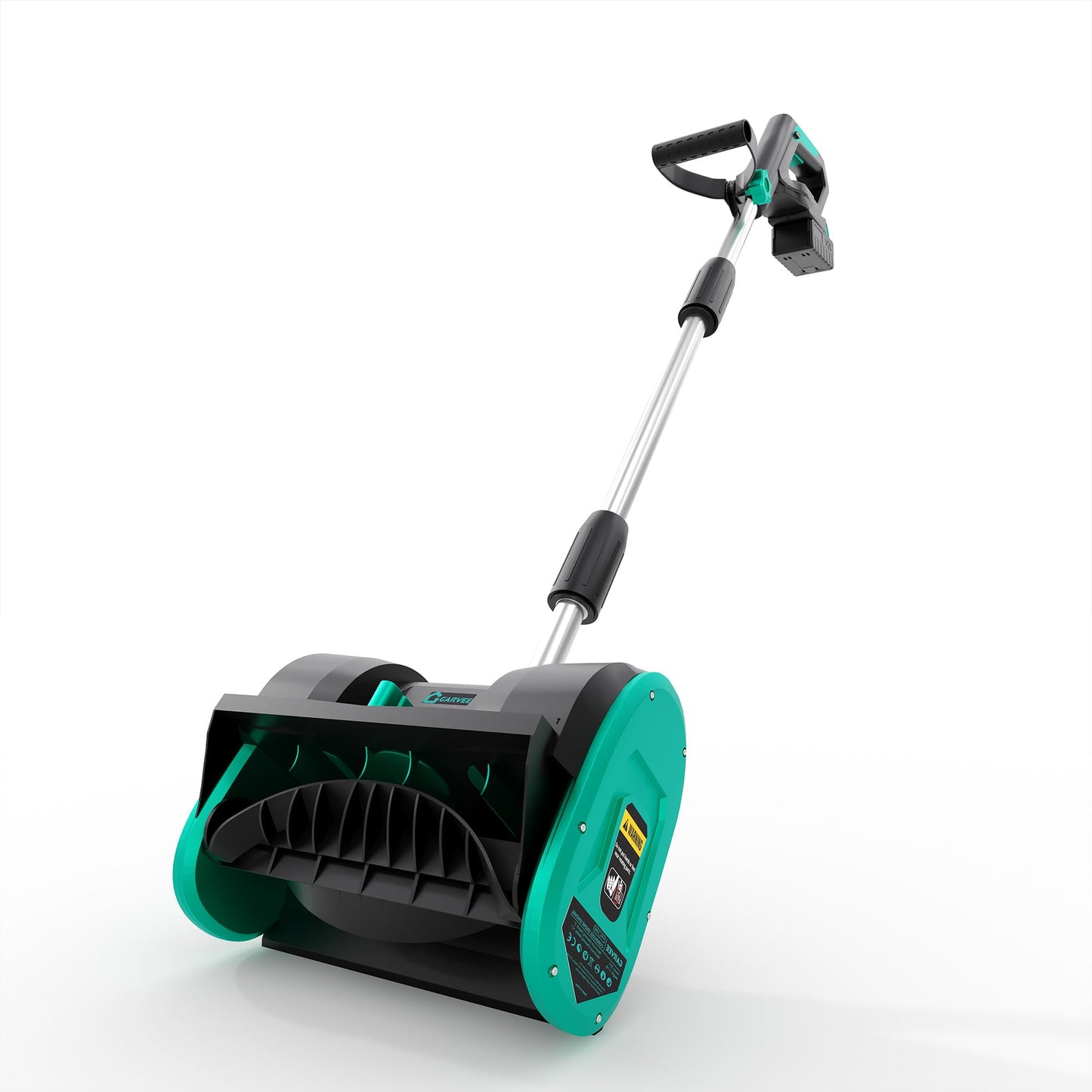 12" Cordless Battery Powered Snow Blower - 20V Lightweight with Ergonomic Handle, Detachable Design for Steps and Decks