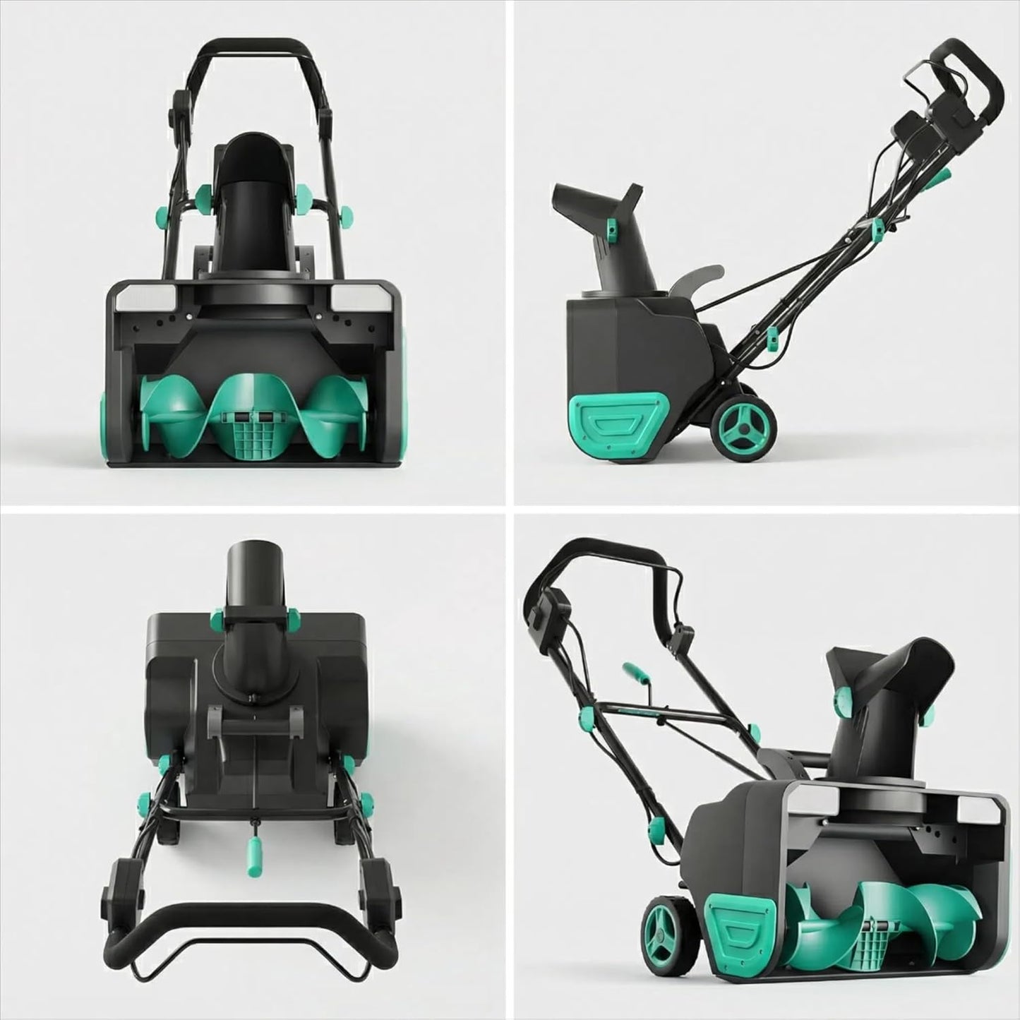 20" Cordless Electric Snow Blower- 40V 4.0Ah Battery Powerful Motor 19.6FT Throw Distance Lightweight Maneuverable for Driveways Patios Sidewalks