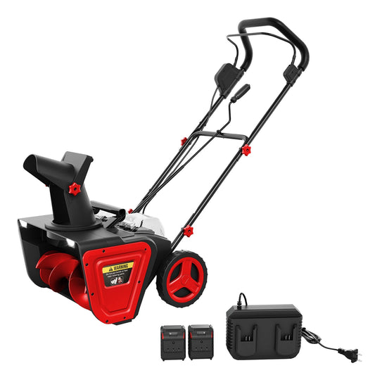 Cordless 20-Inch 40V Snow Blower with 4.0Ah Battery, 25 Ft Throw Distance, 180° Adjustable Chute, Lightweight & All-Terrain Tires, Safety Trigger, Driveway & Lawn Use