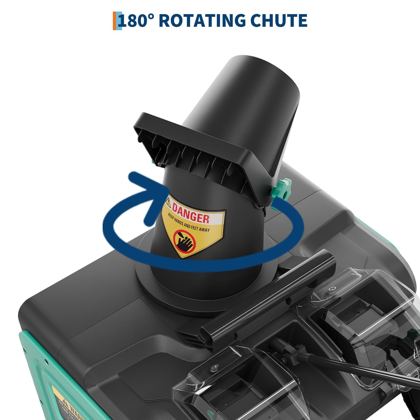 20" Cordless Electric Snow Blower- 40V 4.0Ah Battery Powerful Motor 19.6FT Throw Distance Lightweight Maneuverable for Driveways Patios Sidewalks