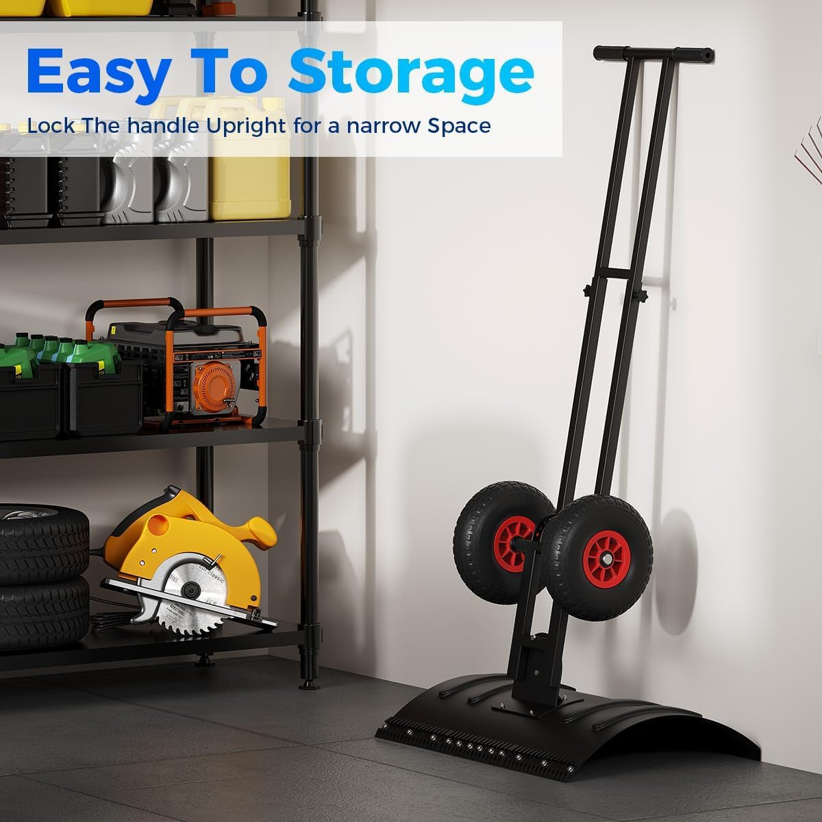 29"Snow Pusher Shovel with Wheels,Heavy Duty Steel Snow Shovel with Wheels,Angled Blade Efficient Snow Removal With5-Position Angled Blade & Adjustable Handle for Doorway, Sidewalk