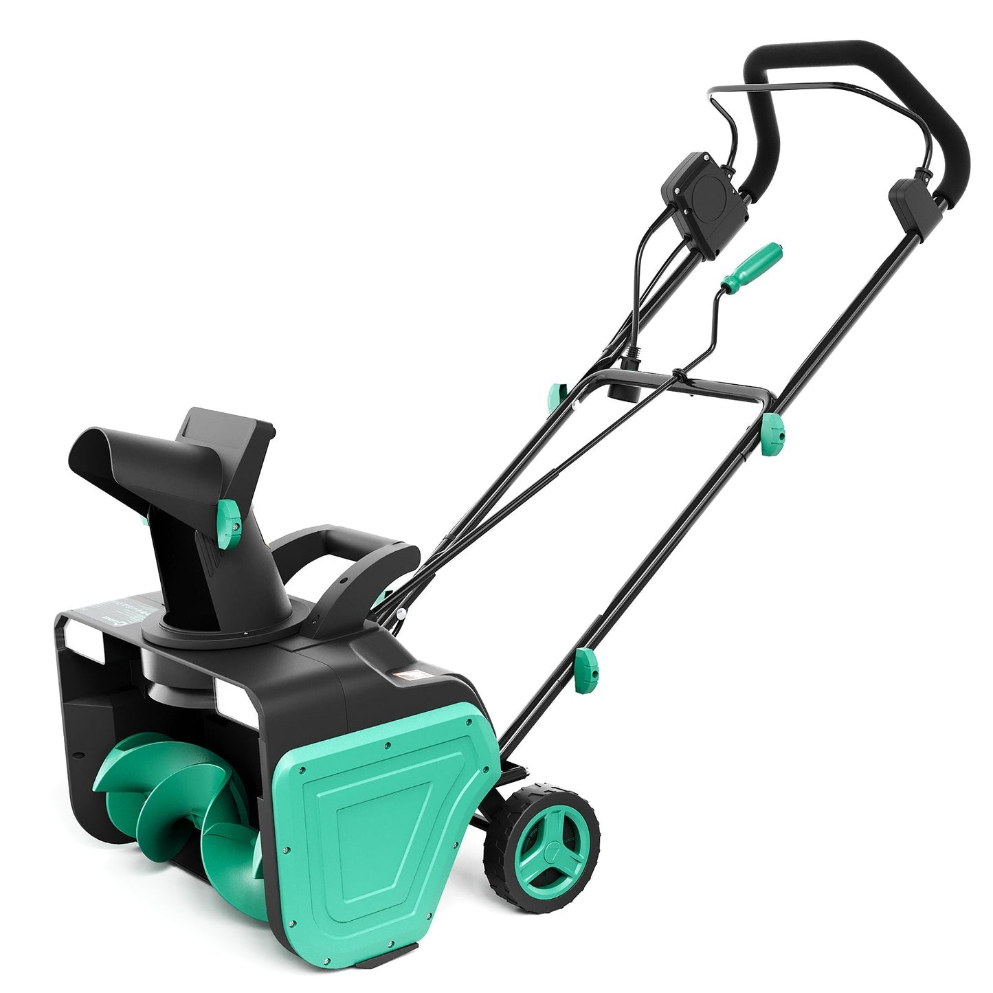 20-Inch Electric Snow Blower Brushless Motor 1800W 180° Adjustable Chute Waterproof All-Terrain Wheels 2 LED Lights Driveways Walkways