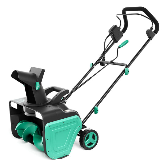 20-Inch Electric Snow Blower Brushless Motor 1800W 180° Adjustable Chute Waterproof All-Terrain Wheels 2 LED Lights Driveways Walkways